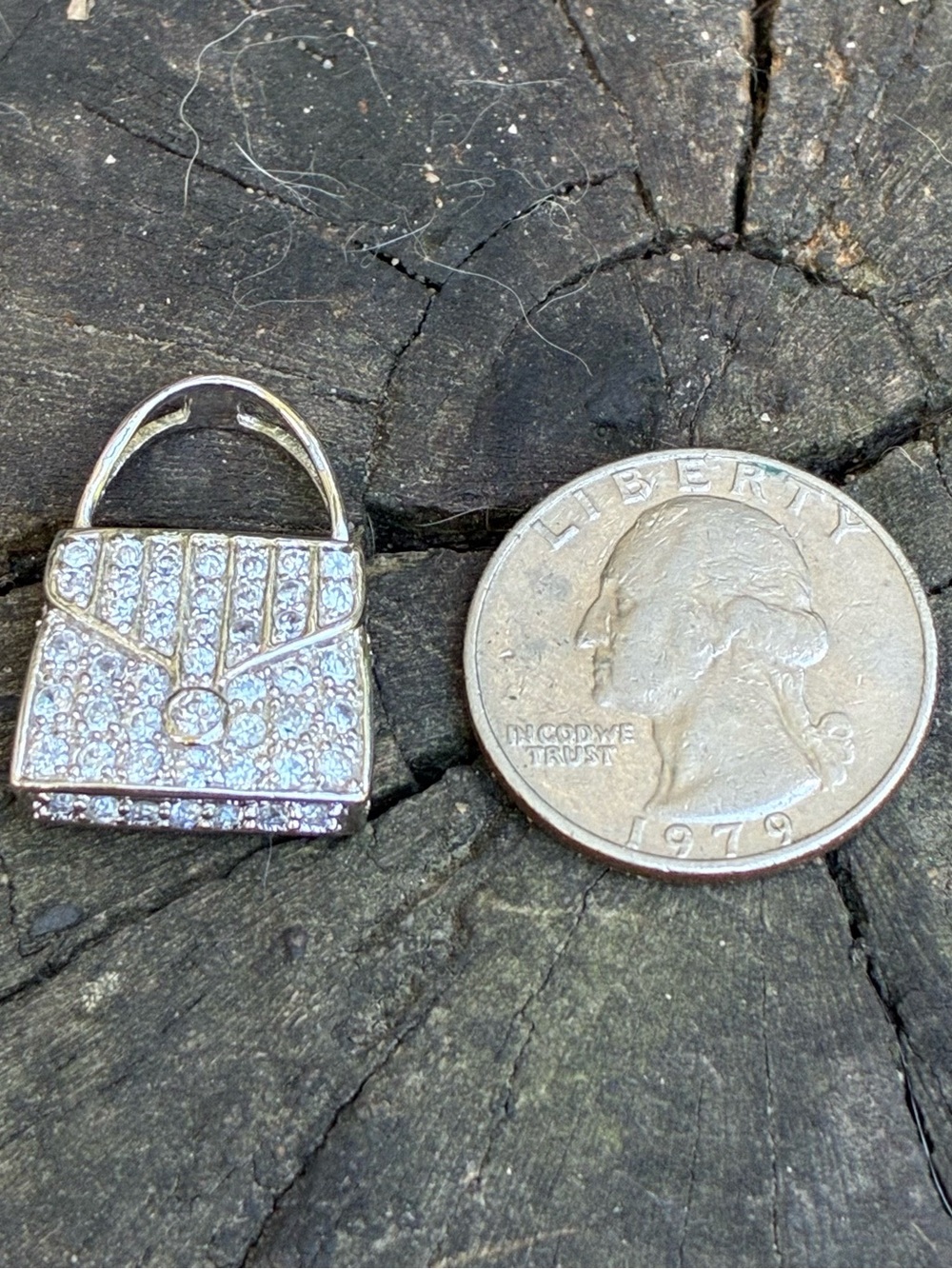 👛 Cookie Lee Genuine Crystal Mini Purse Pendant - Picture 9 of 9